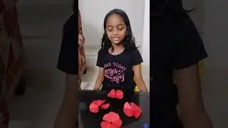 Paper craft - red rose flower with paper 