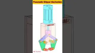 Pneumatic Gripper Mechanism#design #solidwork #machine #mechanical #mechanism #cad
