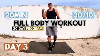 HIIT Full Body Workout 20 Min / TABATA 30/10 / 20-Day Program DAY 3