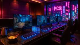 Neon Cyber Lofi 💻 Chill Beats for Gaming, Coding & Night Focus