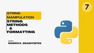 Python String Manipulation | Methods | f-string