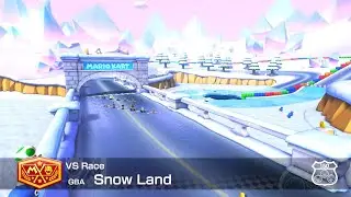 Mario Kart 8 Deluxe GBA Snow Land Gameplay