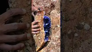 Amazing..discovery of sapphire blue quartz stone #jade #mining #crystals #gemstones #diamond #agate