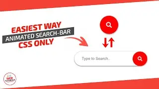 Easiest Way to Create Animated Search Bar Using HTML & CSS | Crown Coder
