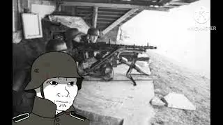Unter den wehenden schatten but you're a German machine gunner at Omaha beach