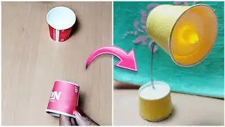 Best Mini Table Lamp Making at Home | DIY Table Lamp  | Paper Cup Craft Ideas