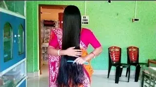 Wet hair over face combing /Highly requested video/#longhair video/#blackhair video