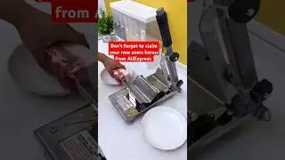 Kitchen Frozen Meat Slicer Manual Stainless Steel  Cutter Slicing Machine