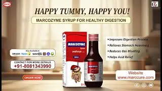 Marcozyme Syrup | Fast Relief from Gas, Acidity & Indigestion | Digestive Enzyme Syrup #marccure