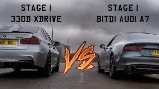 Drag Race: TUNED 330BHP BMW F30 330D XDRIVE vs TUNED 380BHP AUDI A7 C7 BITDI QUATTRO