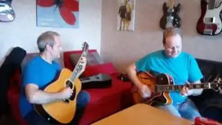 Janne and Henry play the blues. My new Aria fa-70vs. From the eighties.