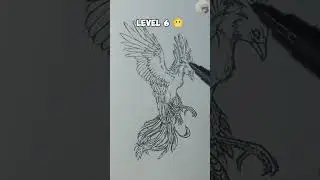 Рисование Феникса на разных уровнях #рисунок #искусство #ytshorts #феникс #скетч #марко #phoenixd...