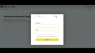 How to Create an Account on Educrypt - Learn about crypto at Educrypt.app