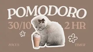 𝐜𝐚𝐭 𝐤𝐚𝐟𝐞 🐈 𝟹𝟶/𝟷𝟶 𝟹 𝚂𝙴𝚃𝚂 𝟸𝙷𝚁 | pomodoro focus timer | cozy jazz | study with me