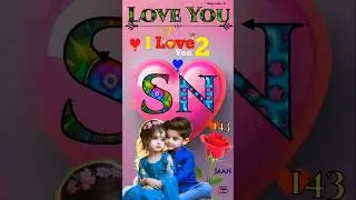 S💓N Name Couple's video💕| Name Art Letters video Status💘|   #trending #beautifulcouple #viralshorts