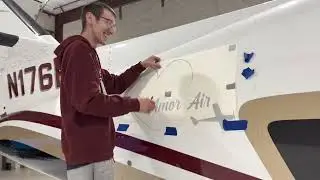 Installing Large Decals on a Private Aircraft! Airplane Graphics installation video!