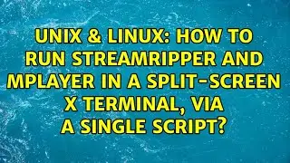How to run streamripper and mplayer in a split-screen X terminal, via a single script?