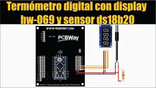 Termómetro digital con display hw-069 y sensor ds18b20 para  heladeras - PCBWay.es
