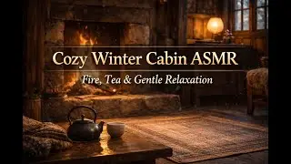 Cozy Winter Cabin ASMR - Fire, Tea & Gentle Relaxation