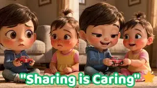 Jay Learns to Share with His Little Sister 🌟 | Social Story for Kids | Kids Moral Story In English