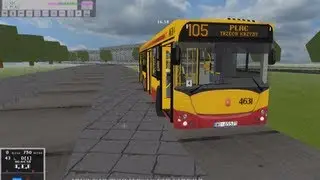 VirtualBus- Warszawa, linia 105 (Jelcz M121M MZA W-wa #4631)