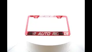 &ldquo;J&R AUTO REPAIR&rdquo; License Plate Frame &ndash; Striking Red Finish