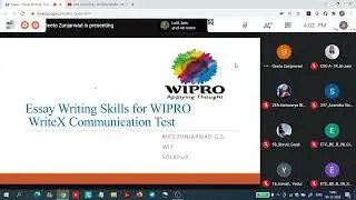 Essay Writing  Training Session for Wipro Elite