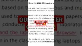 Makaut: Odd Semester Exam In Online,#short
