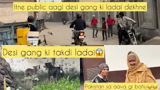 Desi dog ki hui takdi fight aapass m 😱/Pakistan sa aava gi bahu 😂😂/itne public😱🐗