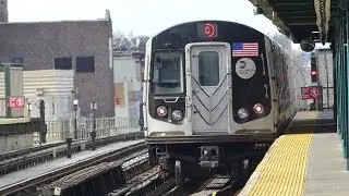 BMT West End Line: R160B Alstom & Siemens Q Trains at 20th Ave-86th St (Weekend-G.O.)