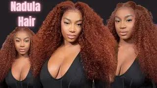 This Color is Everything! Auburn Reddish Brown Jerry Curl Wig ft. Nadula Hair