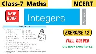 Class 7 Maths Chapter 1 Integers NCERT Exercise 1.2 full solved | #class7maths