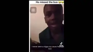 kid misses a bus and starts crying