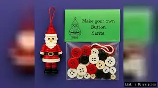 DIY Button Christmas Tree Ornament Kit, Handmade Button Snowman Craft for Holiday Decorating, Xmas T