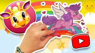 Sand drawing for kids. Unicorn. Video for girls. KIDZ PLAY