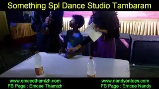 Icebreaker game at SSDS Dance show Chennai Master of Ceremonies Thamizh and Nandhini