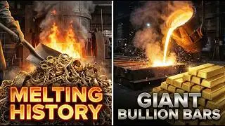 Melting the World's Jewelry into Giant Gold Bars 4K (Massive Factory ASMR ) 💍➡️🧱