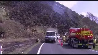 Large Scrub Fire at Port Waikato