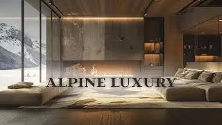 [4 Hours] Alpine Luxury Relax Music | Cozy Fireplace & Snow Beyond the Glass ❄️🏔️🔥 Zen Sleep / Study