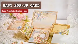 EASY Pop Up Card Tutorial ✂️ FREE Template (Inches & CMs) | DIY Paper Craft by Crafter Sabaa