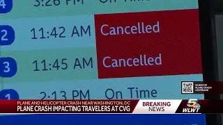 Flights from Cincinnati to D.C. canceled after passenger plane, Army helicopter collision