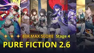 Rappa E0 + Himeko E3 & Acheron E0S1 (80k MAX SCORE) - Pure Fiction 2.6 Stage 4 | Honkai: Star Rail