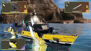 Modern Warships PHL-191 launcher  & YJ-19 laser missile damage test and gameplay