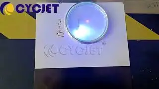 How to Print Special Logo on Glass Sheet by CYCJET Online LU5F UV Laser Marking Machine