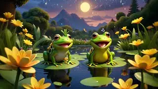 Seven Singing Frogs on a Lily Boat | Counting Song for Kids | Nursery Rhymes and Preschool Learning