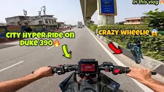 City Hyper Ride on Duke 390 😱🔥 | Crazy Wheelie in Traffic!