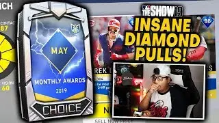 RARE Diamonds Pulled! MAY MONTHLY AWARDS PACK OPENING MLB The Show 19 Diamond Dynasty