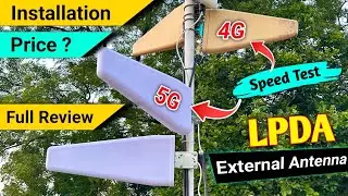 LPDA 5G External Antenna Full Review & Installation | 4G vs 5G Antenna Speed Test