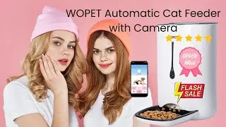 WOPET Automatic Cat Feeder with Camera7L App Control Smart Feeder Cat Dog Food