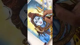 Mahadev Drawing ✨Watercolour art #shorts #mahadev #art #drawing #youtubeshorts